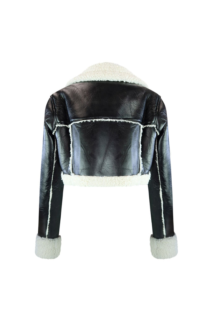 Staten Island Crop Faux Leather Jacket Outerwear EDGE 