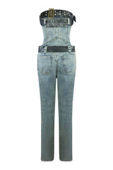 Hustler Double Belt Vintage Jumpsuit