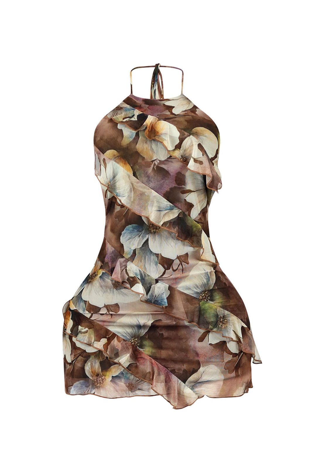 hopeless romantic mesh print ruffle dress Hopeless Romantic Mesh Print Ruffle Dress