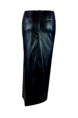 Heartbeat Vegan Leather Lace Up Skirt SKIRT EDGE 