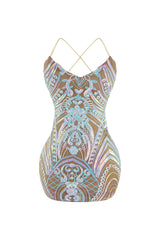 Kylie Sequin Mesh Mini Dress