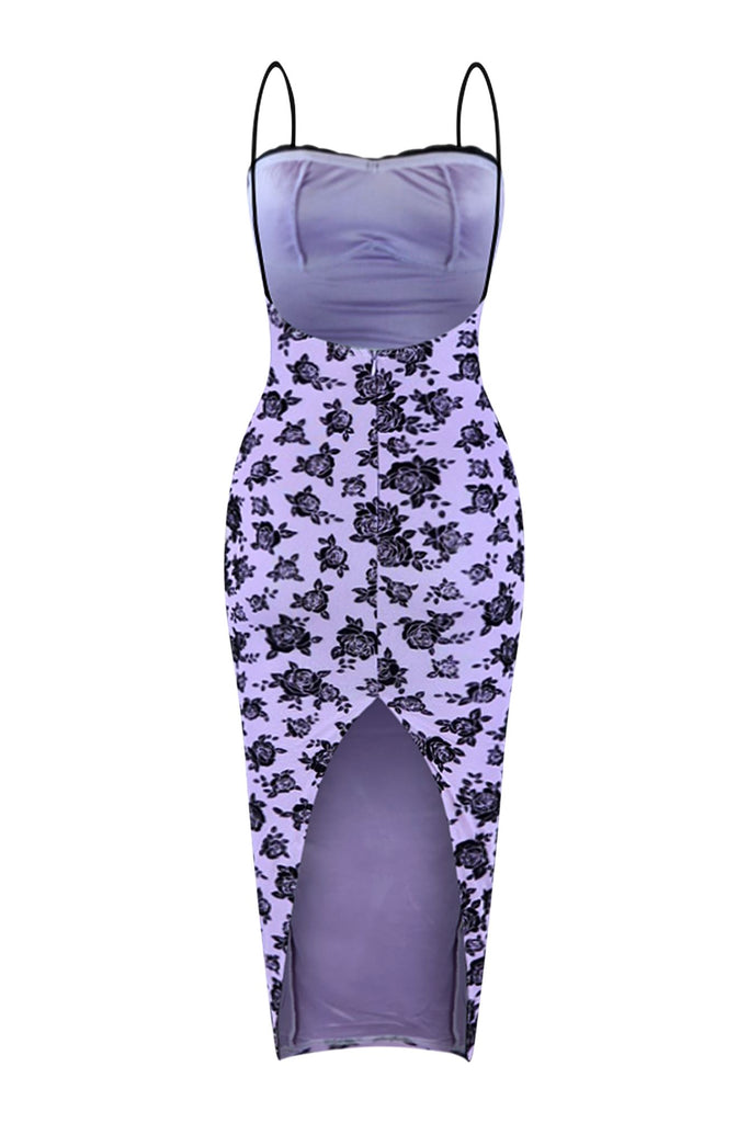 Naughty Violet Floral Midi Dress Dress EDGE 