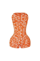 Meet Me At Noon Knit Patterned Tube Romper