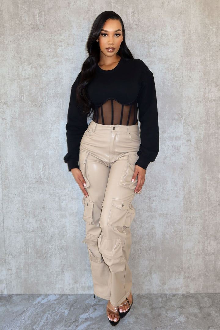 Be Your Self Corset Sweatshirt Top Top EDGE 