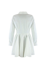 True Desire Poplin Button Up Shirts Dress