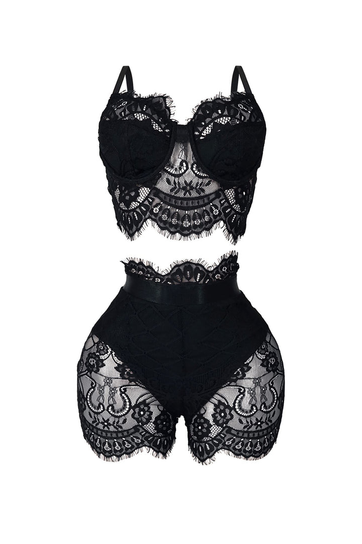 Relapse Lace Bustier &amp; Shorts SET