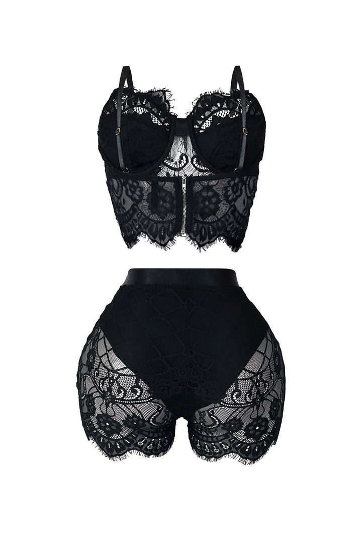 Relapse Lace Bustier &amp; Shorts SET