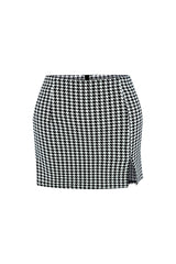 Blair Houndstooth Mini Skirt SKIRT EDGE Small Black/White 