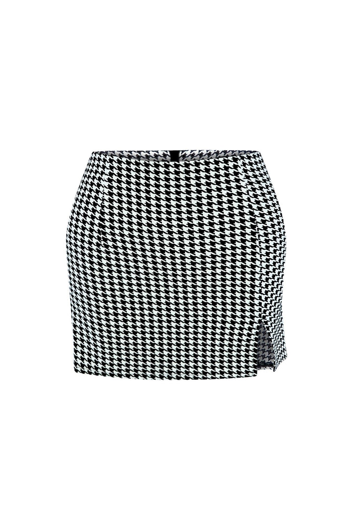 Blair Houndstooth Mini Skirt SKIRT EDGE Small Black/White 