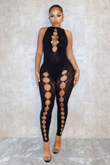 Xia Hallow Out Sleeveless Cutout Jumpsuit Rompers + Jumpsuits EDGE 