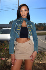 Lover Girl Washed Graphic Jacket Outerwear EDGE Small Vintage Wash 