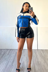 Run Out Vegan Leather Shorts bottom EDGE Small Black 