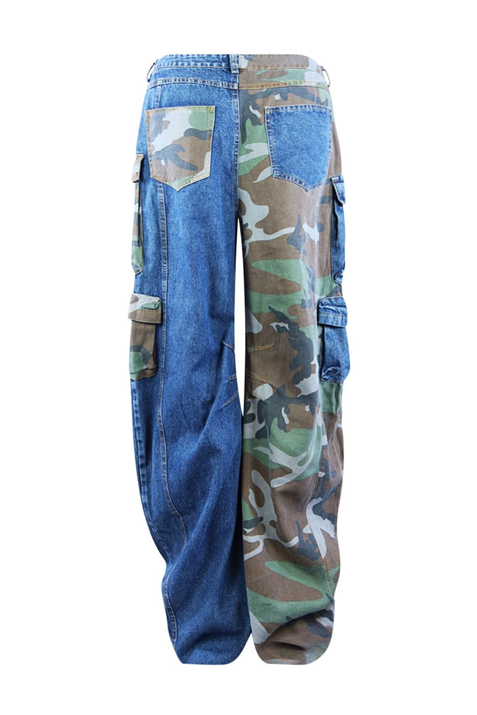Stand Out Camouflage Panel Cargo Jeans jeans EDGE 