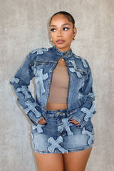 Cross Your Mind Denim Jacket Outerwear EDGE Small Vintage wash 