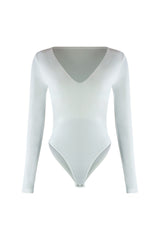 Temptation Basic Long Sleeve Bodysuit Bodysuit EDGE Small/Medium White 
