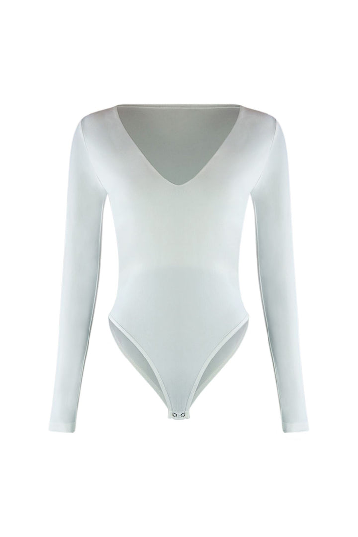 Temptation Basic Long Sleeve Bodysuit Bodysuit EDGE Small/Medium White 