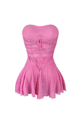 Denial Strapless Ballerina Flare Mini Dress