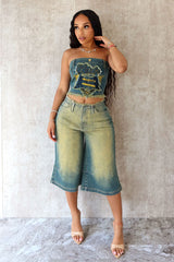 Priya Vintage Washed Tube Top
