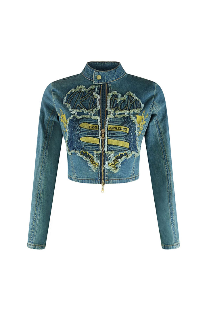 Lover Girl Washed Graphic Jacket Outerwear EDGE 
