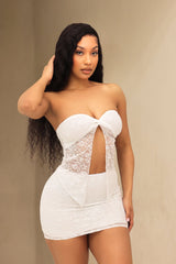 Feel Good Lace Top &amp; Mini Skirt SET