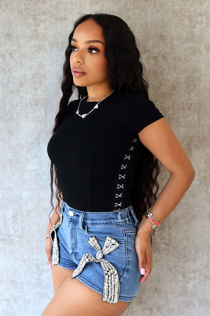 Zinnia Hook &amp; Eye Detail Top