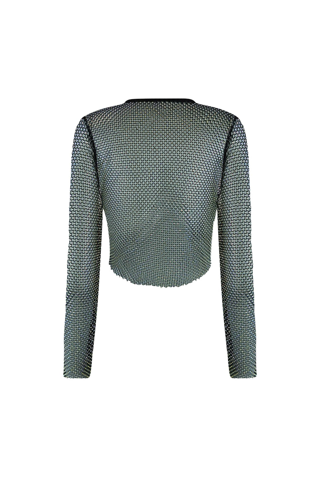 Excuse Me Rhinestone Fishnet Top