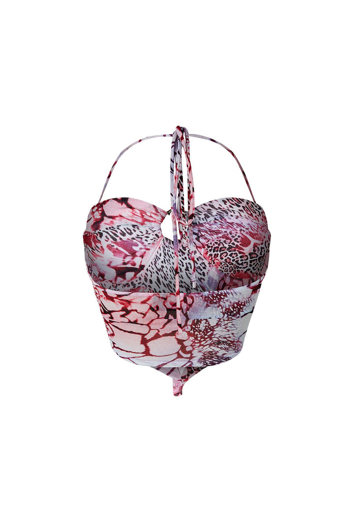 Suzy Summer Reef Halter Bustier Top