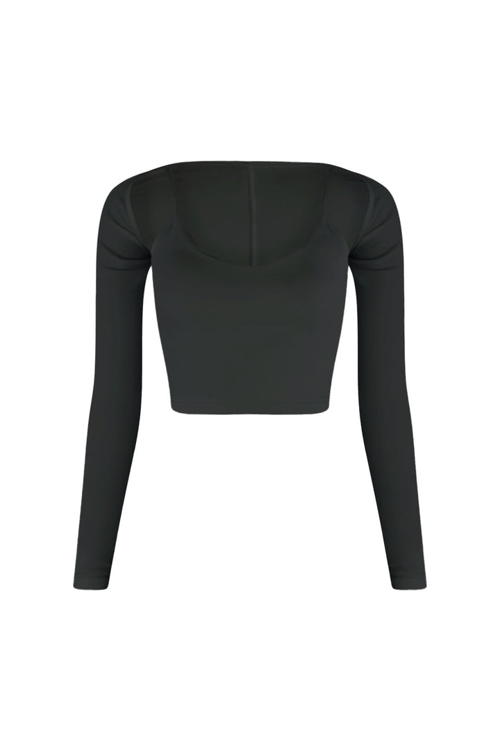 Soothing Basic Cami Crop Top With Bolero Set Crop Top EDGE Small/Medium Black 
