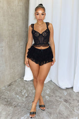 First Date Ruffled Layered Lace Skort