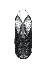 Saving Up Rhinestone Halter Cover Up Dress