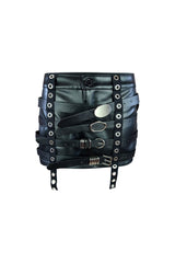 Here 4 You Belted Vegan Leather Skirt SKIRT EDGE Small Black 