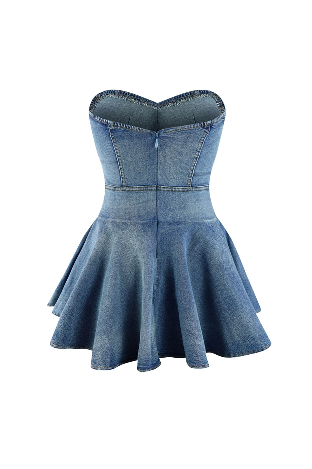 zion denim corset mini dress Zion Denim Corset Mini Dress