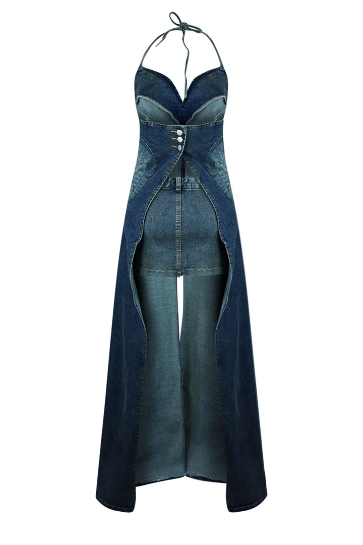 Glitch Out Denim Top &amp; Skirt Set sets EDGE 