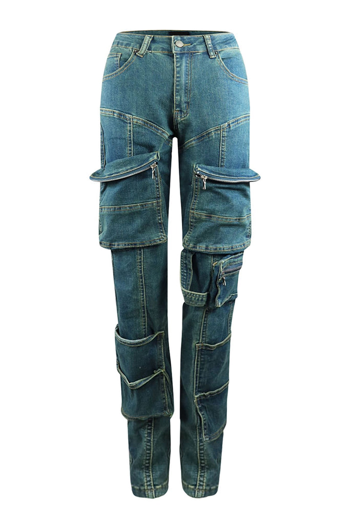 Move A Head Washed Cargo Skinny Jeans jeans EDGE Small Vintage Wash 