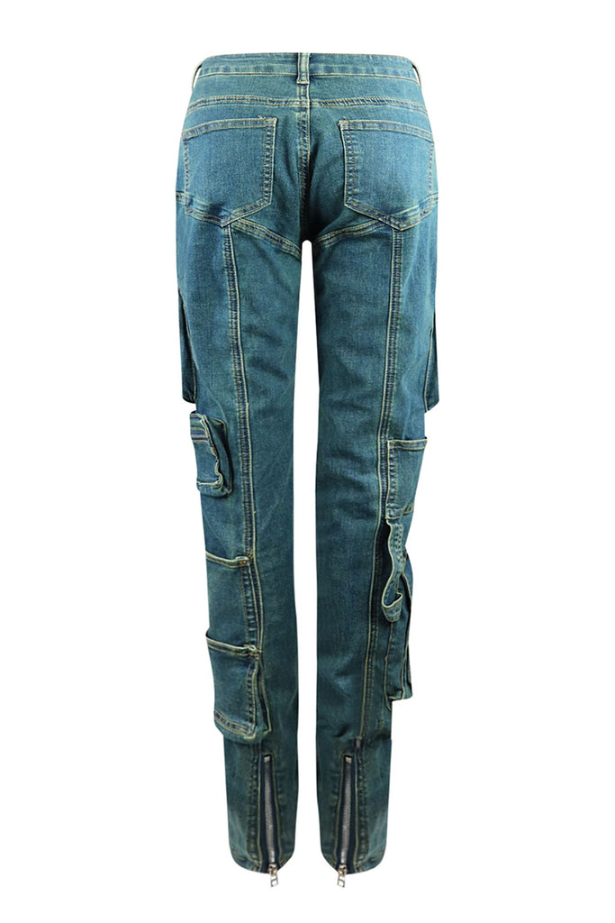 Move A Head Washed Cargo Skinny Jeans jeans EDGE 