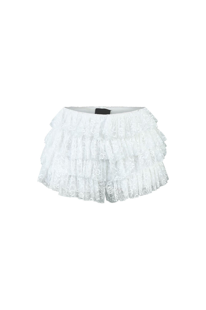 First Date Ruffled Layered Lace Skort