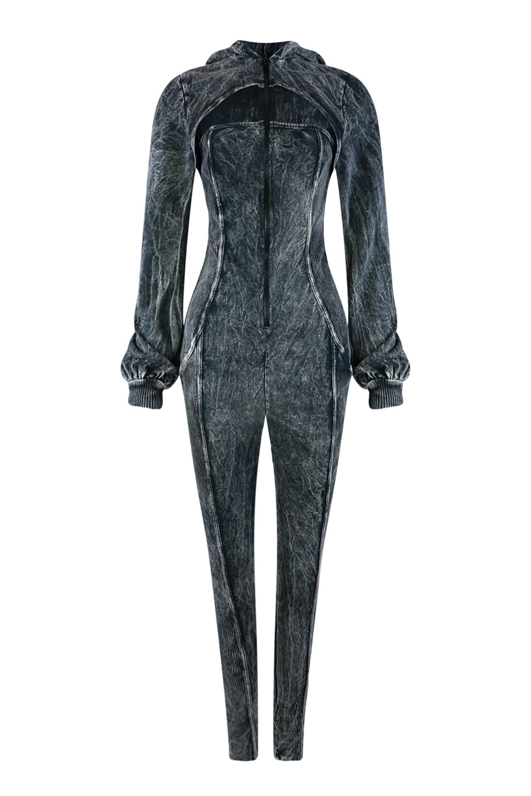 Benefit Mineral Washed Ribbed Jumpsuit Rompers + Jumpsuits EDGE Small Black 