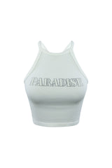 Paradise Rhinestone Ribbed Top