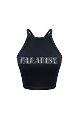 Paradise Rhinestone Ribbed Top
