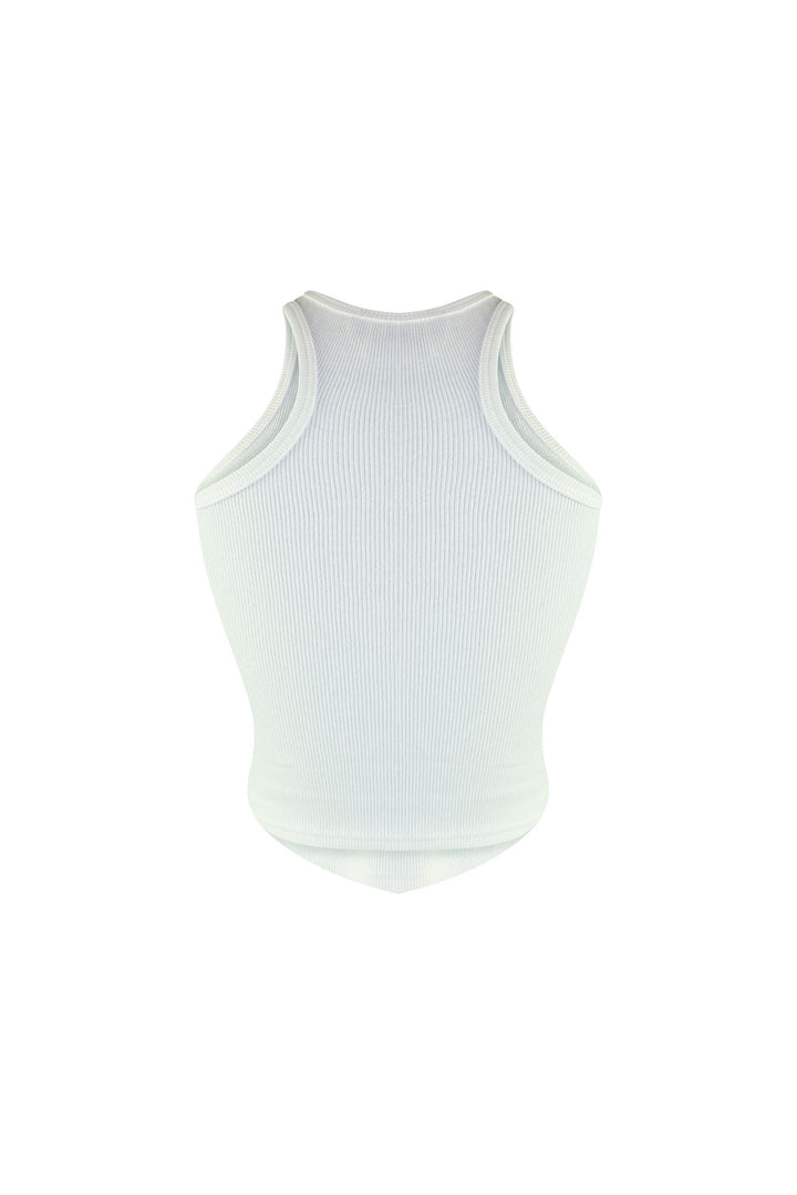 Stunning Piercing Detail Ribbed Top
