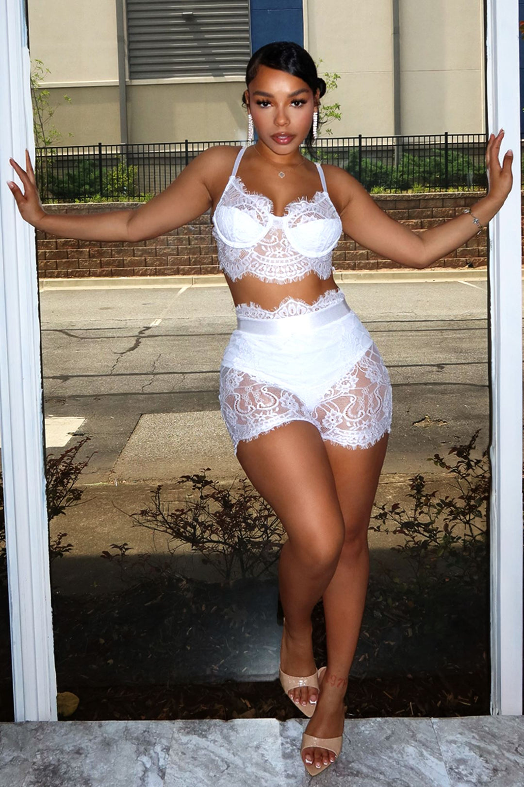 Relapse Lace Bustier &amp; Shorts SET
