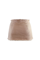 Pink Drink Pleated Denim Mini Skirt