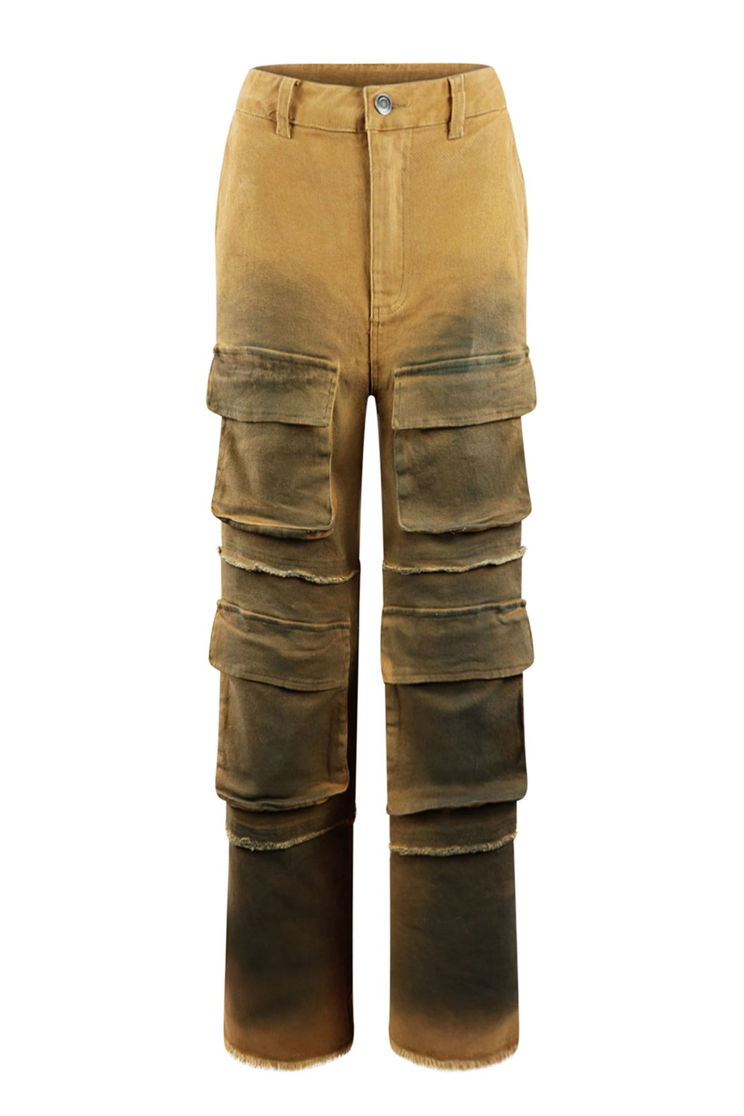 Going Higher Washed Cargo Denim Pants pants EDGE Small Rust 