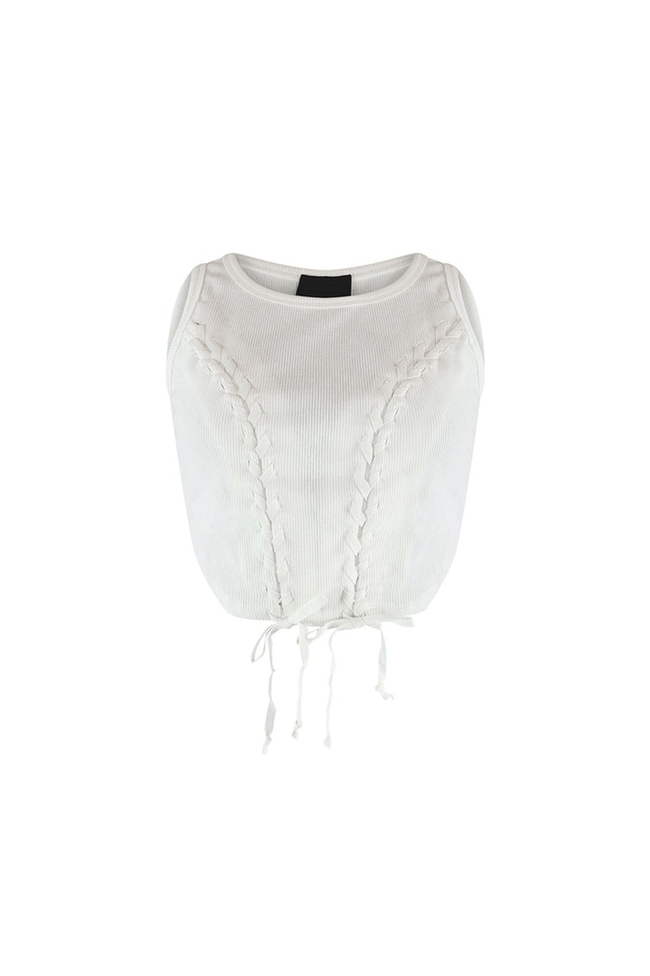 Samira Criss Cross Ribbed Top