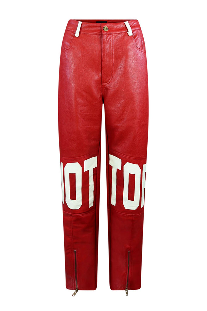 Hot Speedway Vintage Motor Pants Bottoms EDGE Small Red 