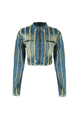 Katrina Frayed Hem Denim Jacket