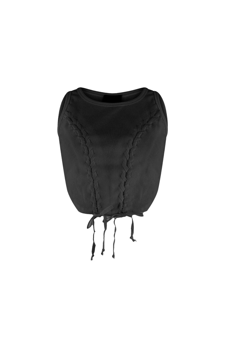 Samira Criss Cross Ribbed Top