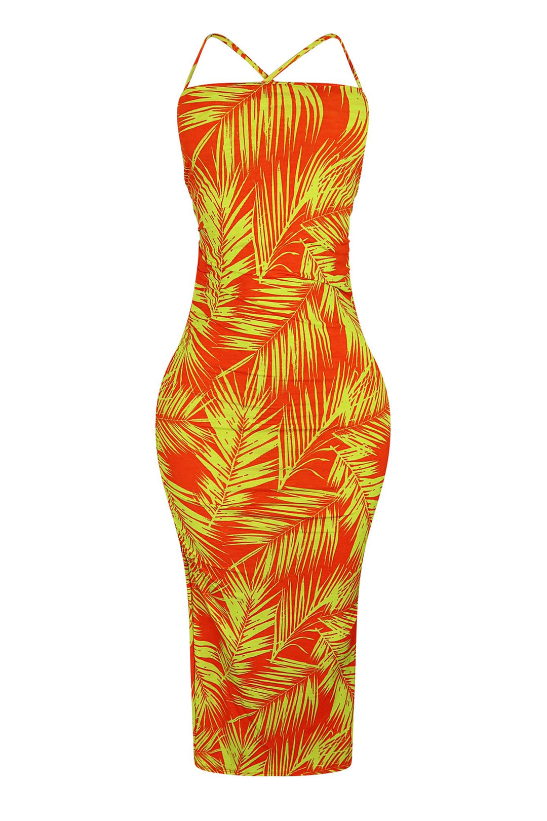 Miami Girl Back Lace Up Midi Dress