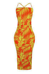 Miami Girl Back Lace Up Midi Dress