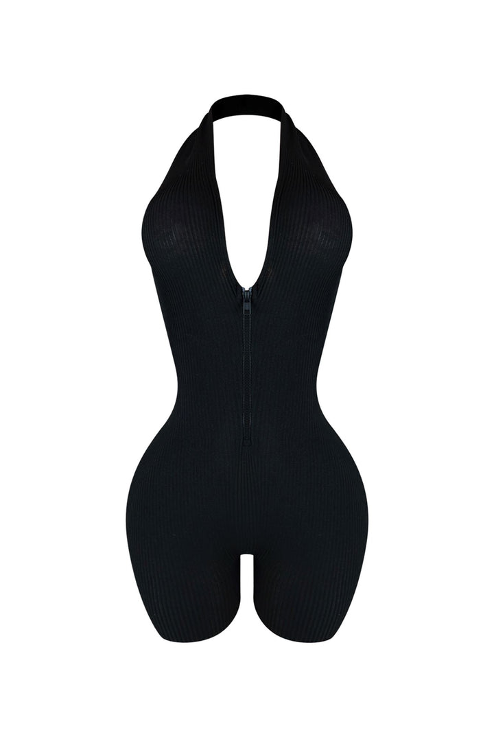 Keli Halter Neck Zip Up Romper